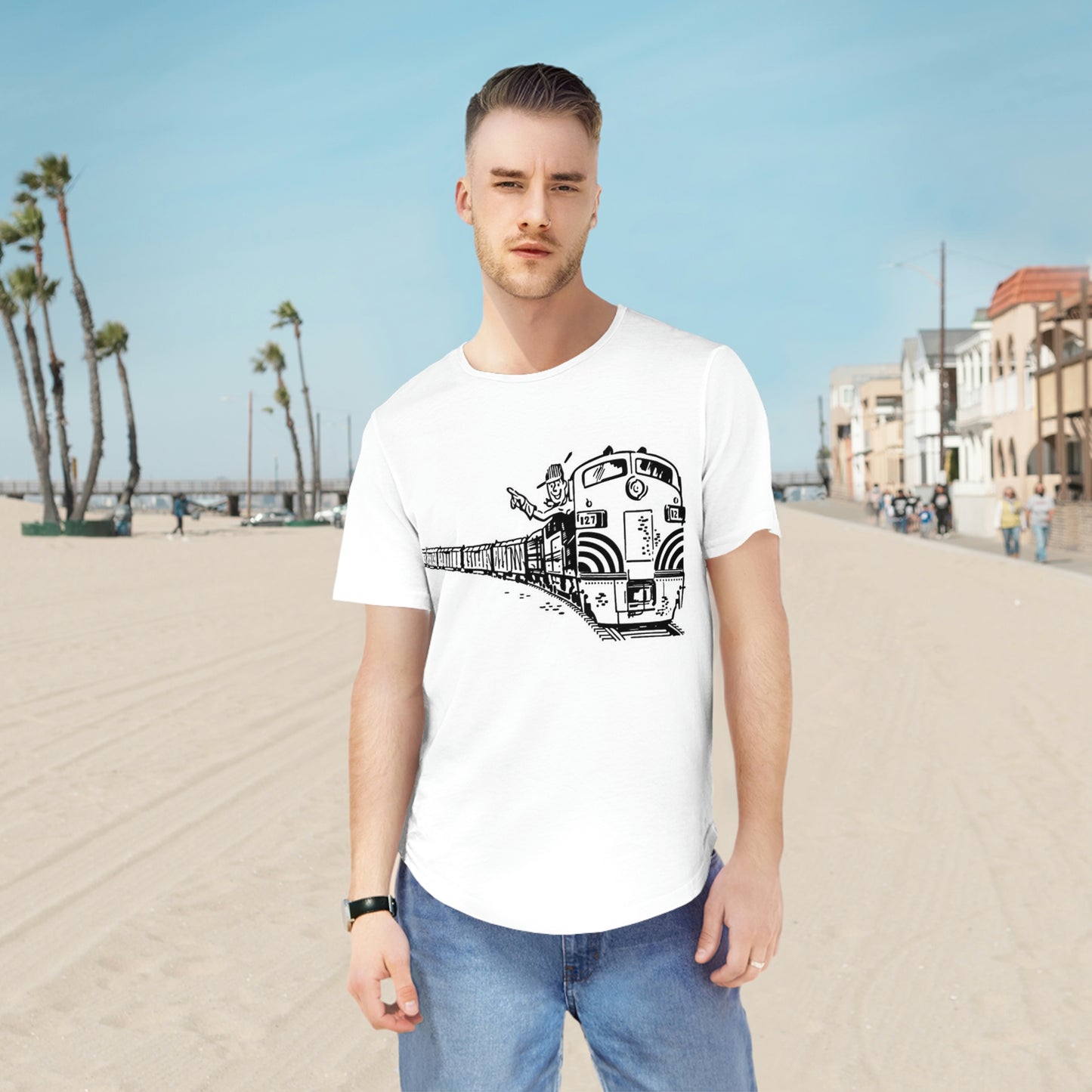 Men's Jersey Curved Hem Tee